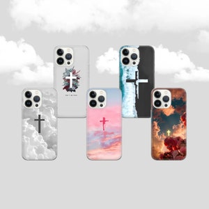 Christianity Phone Case Jesus Cross Cover for iPhone 16 pro 15 14 13 12 Pro 11 XR 8 7, Samsung S25 FE S24 S23 A55 A54 A35 A15 Pixel 9 pro XL