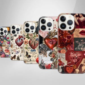 Funda para teléfono con collage artístico y tablero de estado de ánimo para iPhone 16, 15, 14, 13, 12 Pro, 11, XR SE, Samsung S23, S22, A73, A53, A13, A14, S21 Fe, S20, S24, Pixel 9, 8, 7, 6