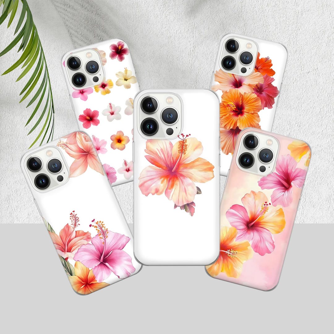 Hibiscus Summer Flower Phone Case Hawaiian Phone Cover for iPhone 17pro — free download