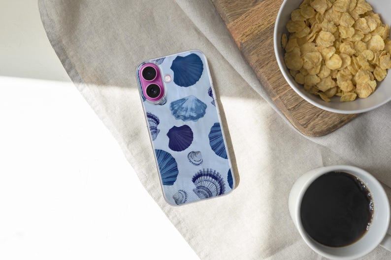 Sea Shell Phone Case Coastal Beach Ocean Cover for iPhone 17Pro, 16, 15, 14, 13, 12, Samsung S26, S25, S24FE, S23, A16, A56, Pixel 10, 9Pro image 7
