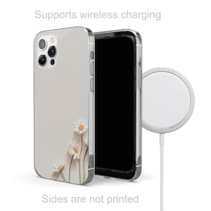 Minimalist Beige Phone Case Flowers Cover for iPhone 16 Pro Max, 15 Plus, 14, 13, 12, 11, XS & Samsung S25, S24, A55, A54, Pixel 9 Pro, 8