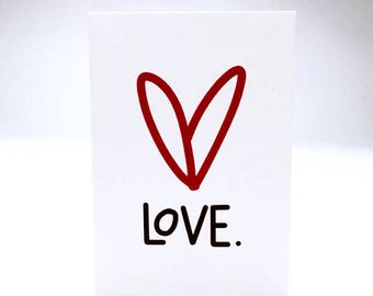 eenvoudige liefdeskaart / / liefde / / ik hou van je / / liefdeskaart / / verjaardagskaart / / trouwkaart / / verlovingskaart / / hart