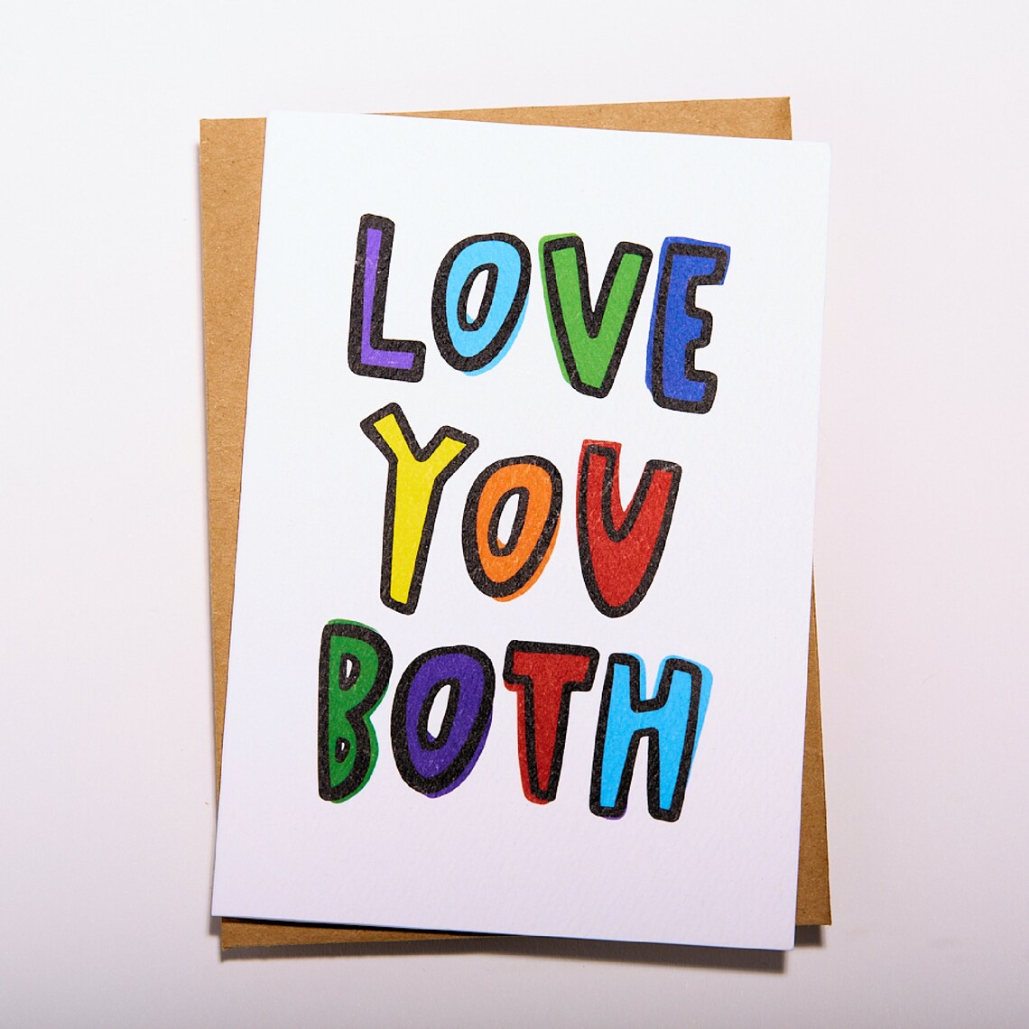 Love You Both Card // Card for Parents // Card for Couple // Mothers