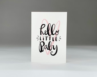hello little baby // new baby // congrats // sweet baby card // baby gift idea // gifts under 5