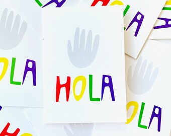 Hola greeting card // friendship card // Spanish greeting card // love and friendship // i miss you