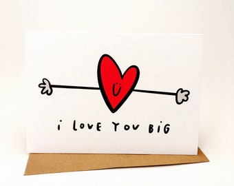 big love // love card // sweet valentine // kid valentine // love card // i love you big