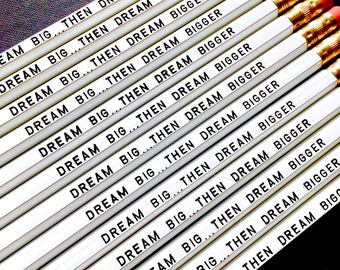 fun pencils // dream big // motivational pencils // stocking stuffers // gifts under 10 // inspirational gift