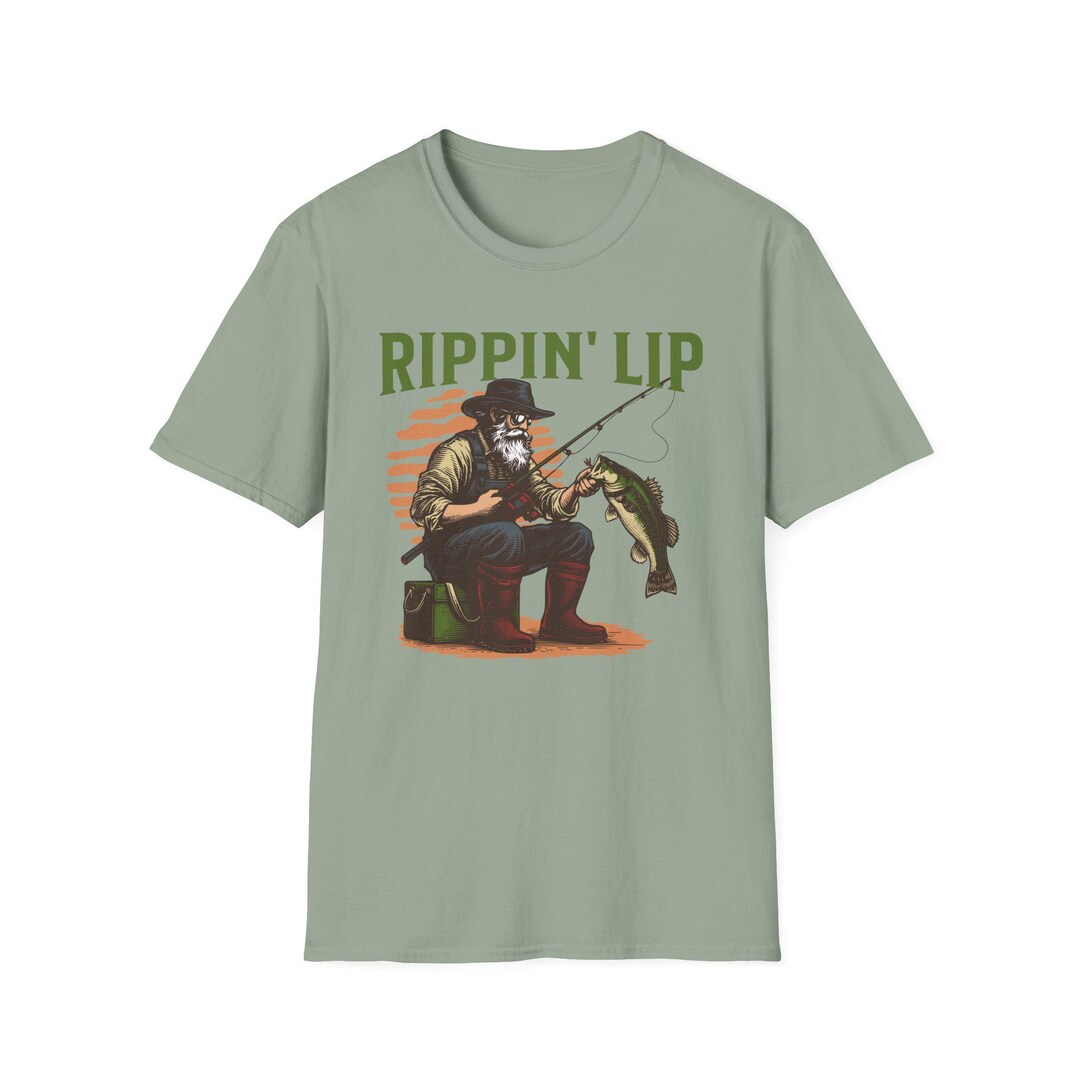 Rippin Lip Bass Fishing T-shirt | Funny Fishing Apparel | Unique Gift ...