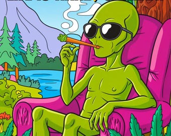 Puff, Puff, Exhale.. Life Is Hard, Chillax!: A Coloring Book For The Relaxed Mind