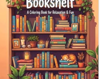 On The Bookshelf: A Coloring Book for Relaxation & Fun
