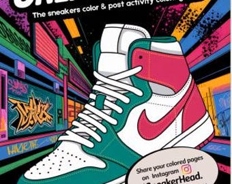 Sneakerhead: The sneakers color & post activity coloring book
