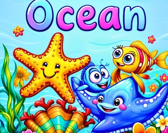 Escenas del océano: Un libro para colorear grande, fácil y atrevido para niños, adolescentes y adultos.