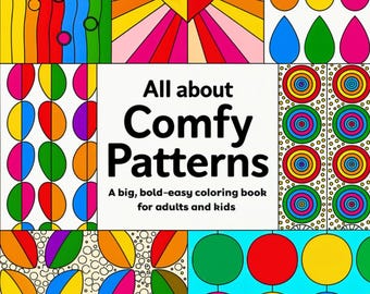 Todo sobre patrones cómodos: un libro para colorear grande, atrevido y fácil para adultos y niños