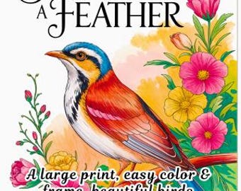 Birds Coloring Book: Large Print, Easy Color & Frame (PDF)