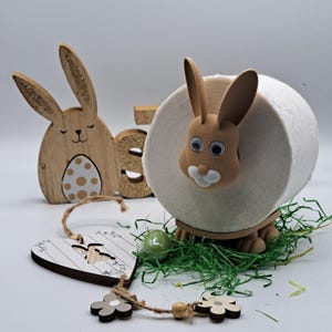 Hase Ostern Toilette Klopapierhalter Deko Badezimmer WC