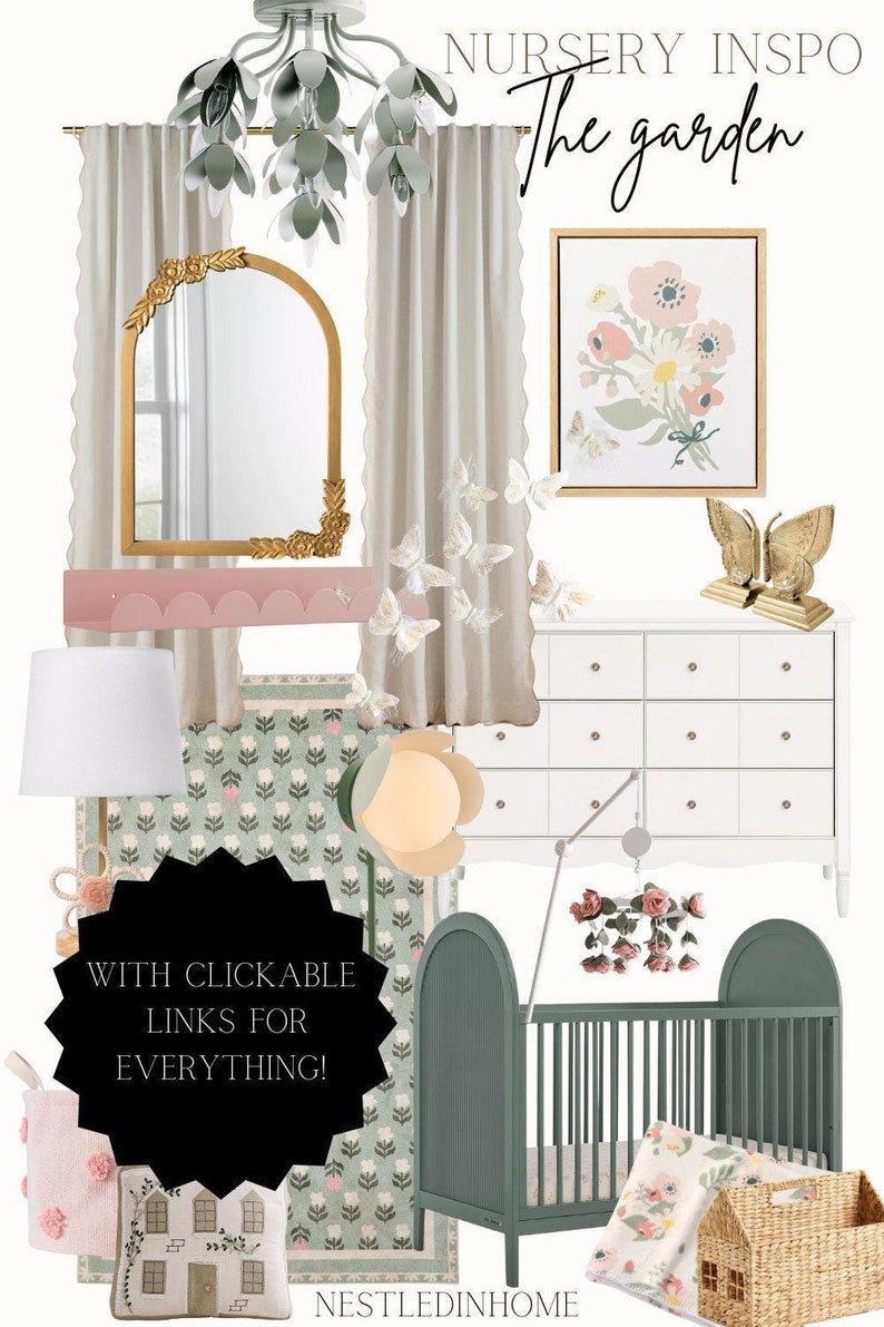Nursery Mood Board | Garden Inspo | Interior Design Service | Instant ...