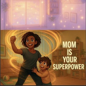 Tarjeta imprimible del Día de la Madre de Anime / PDF imprimible / Mamá Negra