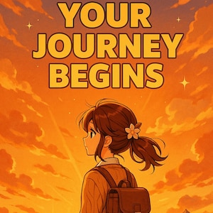 Tarjeta de graduación de anime femenino/Tarjeta PDF imprimible de viaje