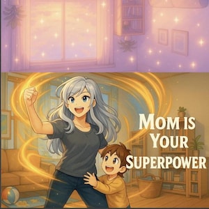 Cartão de Dia das Mães de Anime para Imprimir | PDF para Imprimir | Mãe de Cabelo Prateado