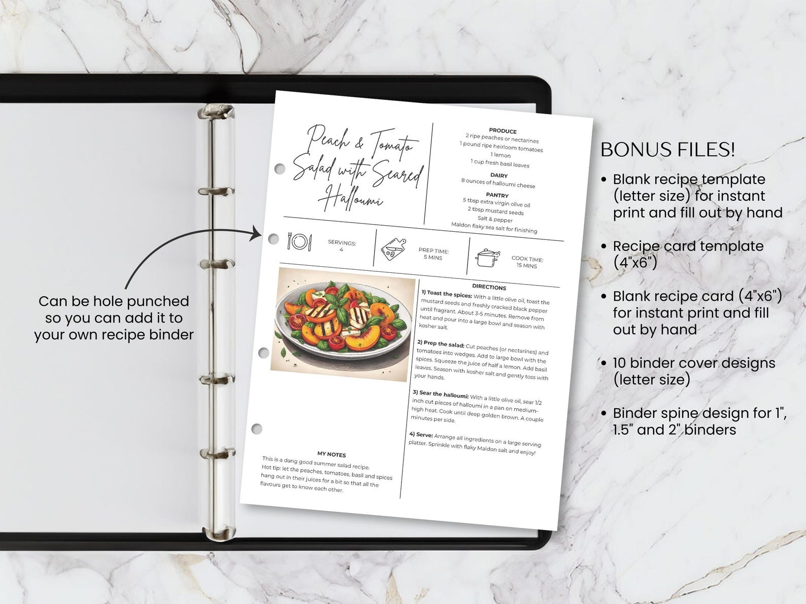 Editable Recipe Template for Recipe Card Recipe Template for Editing ...