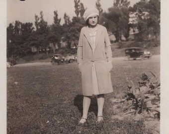 Vernacular Photo Girl in Beret Original Snapshot