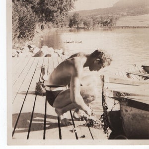 Vernacular Photo "Guy on the Dock" Original Snapshot