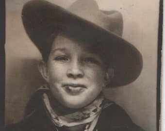 Vernacular Photobooth "I Want to be a Cowboy"  Original Snapshot