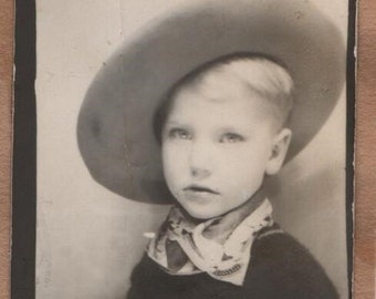 Vernacular Photobooth "Young Cowboy"  Original Snapshot