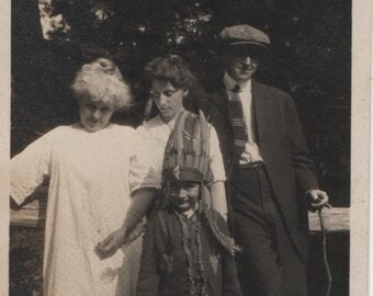 Found Photo Halloween Family Fun Original  Vernacular Snapshot
