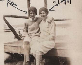 Vintage Photo "Ev Green and Wuzzy" Original Vernacular Snapshot