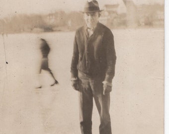 Found Photo "The Skaters" Original Vintage Snapshot