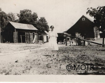 Vernacular Photo "White Dress" Original Snapshot