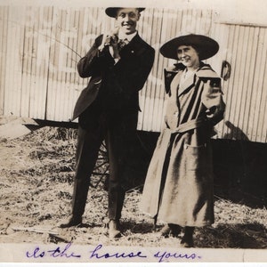 Found Photo &quot;Is The House Yours&quot; Original Vernacular Snapshot