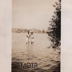 Vernacular Photo Far Away in the Water Original Snapshot
