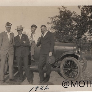 Found Photo &quot;Handsome Guys in Their Fancy Car&quot; Original Vernacular Photo