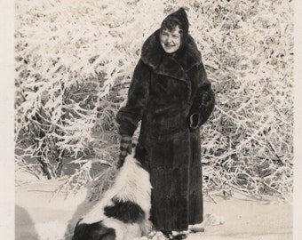 Vintage Photo "Matching Furs" Original Vernacular Snapshot