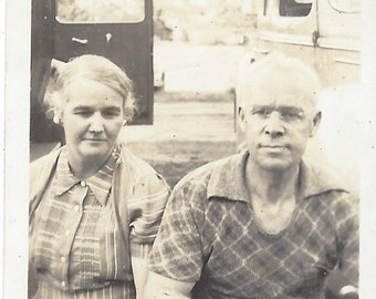 Found Photo The Battle of Stripes and Plaid Couple Original Snapshot