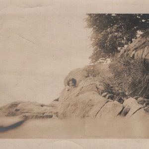 Found Photo &quot;Can You  See Me?&quot; Original Vintage Snapshot