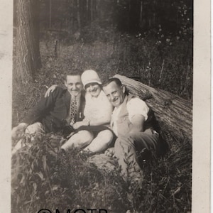 Found Photo Fun in the Woods Original Vernacular Snapshot