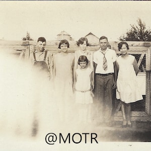 Found Photo The Disappearing Family Original Vernacular Snapshot