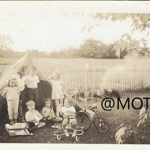 Found Photo Kids in the Yard Original Vernacular Snapshot