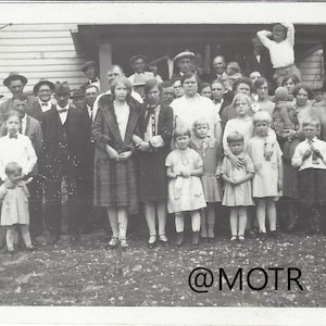 Found Photo Unusual Group Original  Vernacular Snapshot