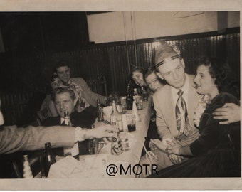 Original Vernacular "Party People" Vintage Photo Snapshot