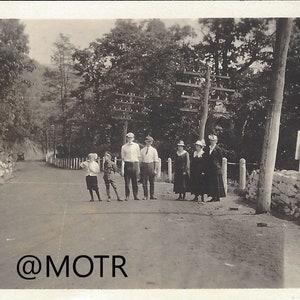 Vernacular Photo Standing in the Road Original Snapshot