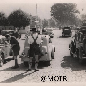 Found Photo Men in German Attire Original Vernacular Snapshot