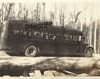 Found Photo Peninsula Transport Corporation Old Bus Original Snapshot