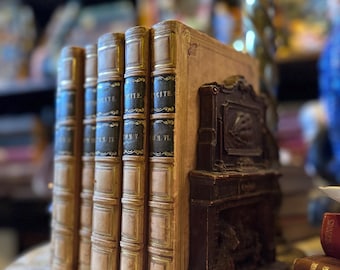 1816 Antiquarian book set, 6 volumes, works of Cornelius Tacitus, by Dureau De Lamalle