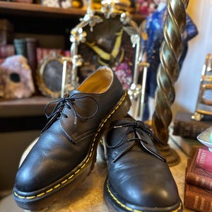 靴 80s Dr.Martens leather shoes Vintage 80s Dr. Martens Black Leather Shoe 1990 Chunky
