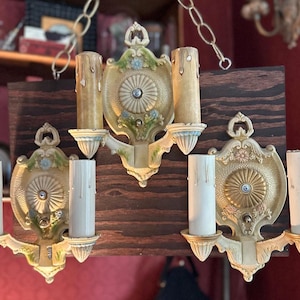 Antique Art Deco Rewired Wall Sconces Set of 3