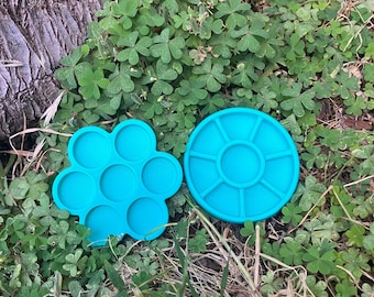 Juego de 2 platos para comida / Platos con forma de cangrejo ermitaño / Impreso en 3D - PLA